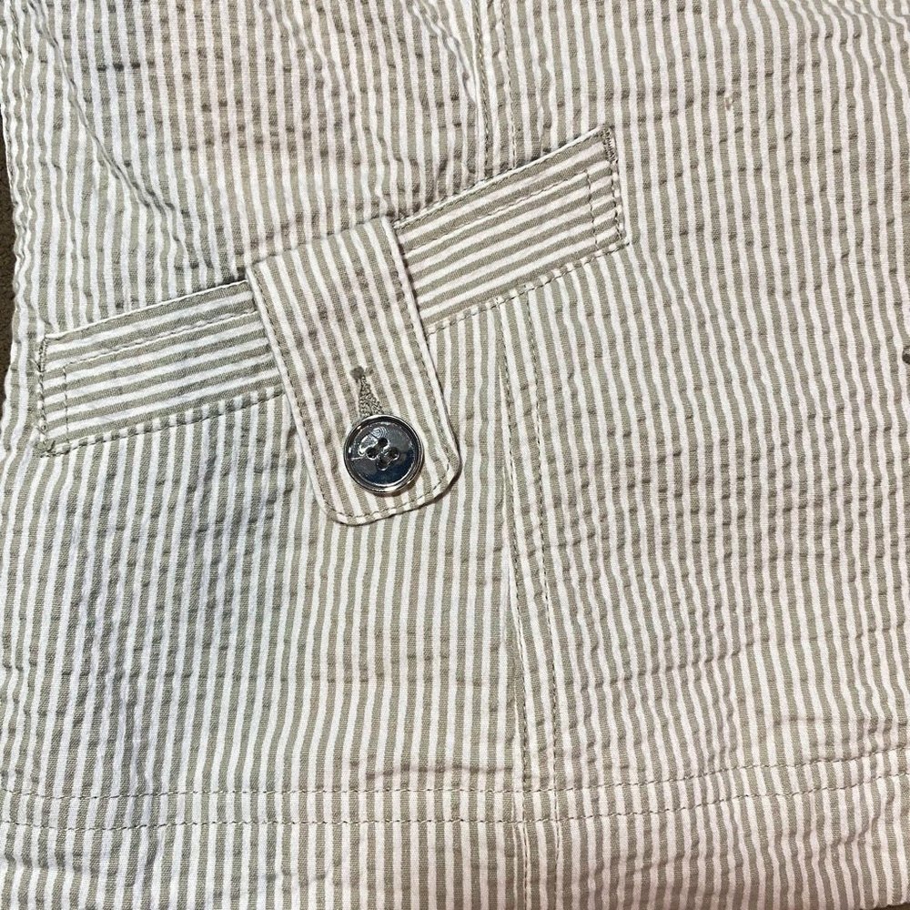 Charter Club 100% Cotton Lightweight pinstripe Blazer/Jacket Size Medium Gray - Picture 6 of 10